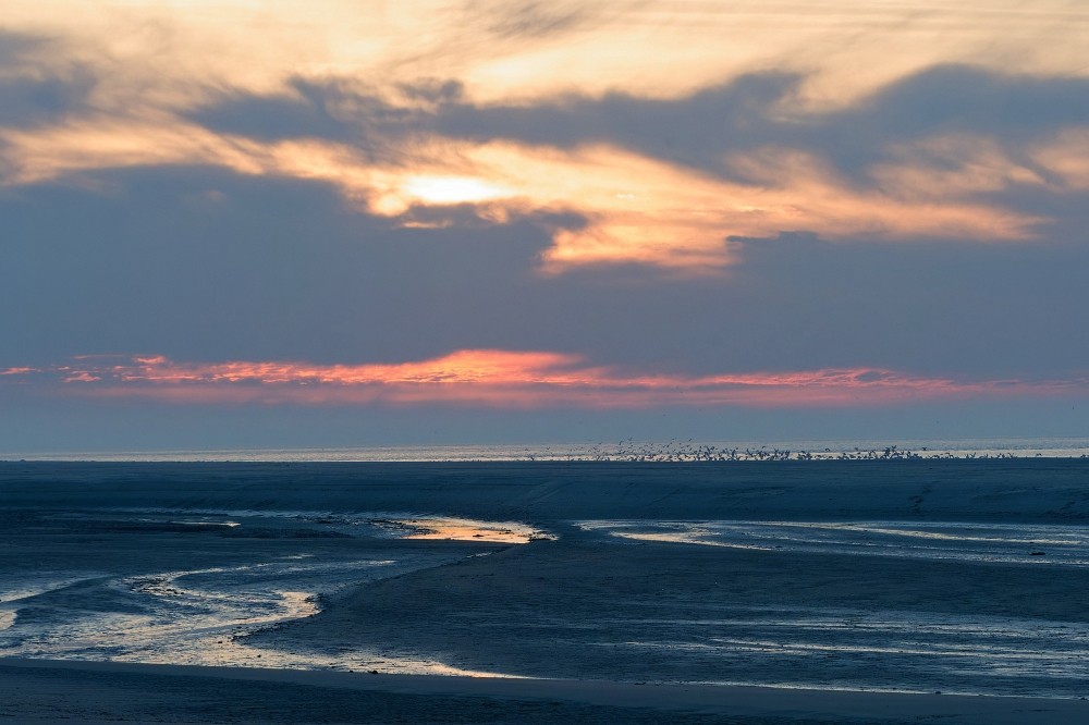 Coucher de soleil en Baie de Somme - France