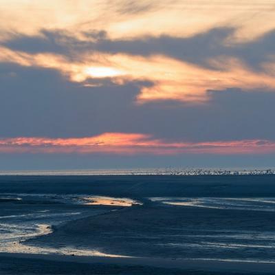 Coucher de soleil en Baie de Somme - France